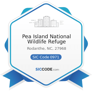 Pea Island National Wildlife Refuge - SIC Code 0971 - Hunting, Trapping, Game Propagation
