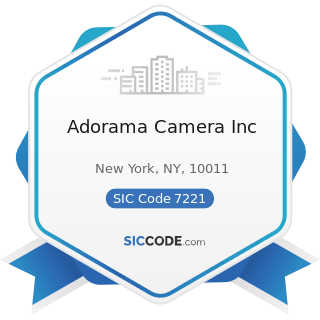 Adorama Camera Inc - SIC Code 7221 - Photographic Studios, Portrait
