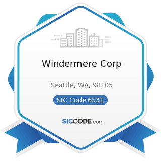 Windermere Corp - SIC Code 6531 - Real Estate Agents and Managers