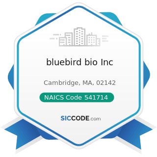 bluebird bio Inc - NAICS Code 541714 - Research and Development in Biotechnology (except...