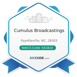 Cumulus Broadcastings - NAICS Code 541810 - Advertising Agencies