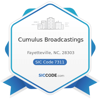 Cumulus Broadcastings - SIC Code 7311 - Advertising Agencies