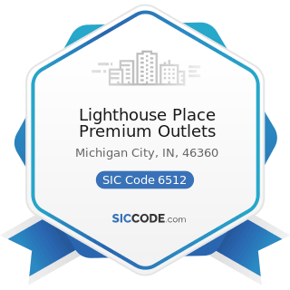Lighthouse Place Premium Outlets - SIC Code 6512 - Operators of Nonresidential Buildings