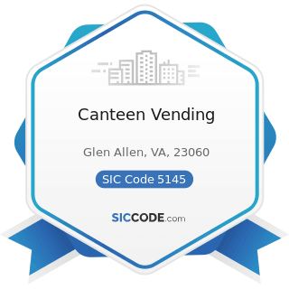 Canteen Vending - SIC Code 5145 - Confectionery