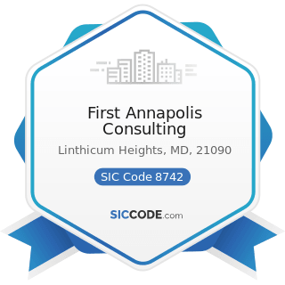 First Annapolis Consulting - SIC Code 8742 - Management Consulting Services