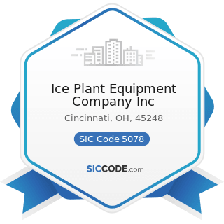 Ice Plant Equipment Company Inc - SIC Code 5078 - Refrigeration Equipment and Supplies