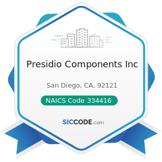 Presidio Components Inc - NAICS Code 334416 - Capacitor, Resistor, Coil, Transformer, and Other...