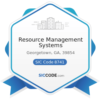 Resource Management Systems - SIC Code 8741 - Management Services