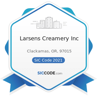 Larsens Creamery Inc - SIC Code 2021 - Creamery Butter