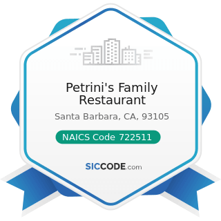 Petrini's Family Restaurant - NAICS Code 722511 - Full-Service Restaurants