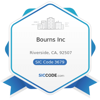 Bourns Inc - SIC Code 3679 - Electronic Components, Not Elsewhere Classified