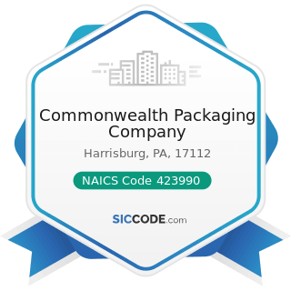 Commonwealth Packaging Company - NAICS Code 423990 - Other Miscellaneous Durable Goods Merchant...