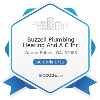 Buzzell Plumbing Heating And A C Inc - SIC Code 1711 - Plumbing, Heating and Air-Conditioning
