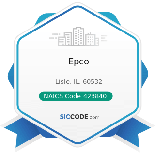 Epco - NAICS Code 423840 - Industrial Supplies Merchant Wholesalers