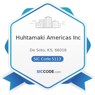 Huhtamaki Americas Inc - SIC Code 5113 - Industrial and Personal Service Paper