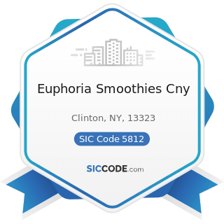 Euphoria Smoothies Cny - SIC Code 5812 - Eating Places