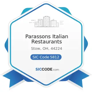 Parassons Italian Restaurants - SIC Code 5812 - Eating Places