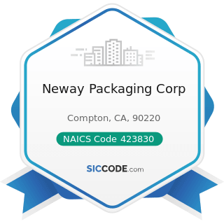 Neway Packaging Corp - NAICS Code 423830 - Industrial Machinery and Equipment Merchant...