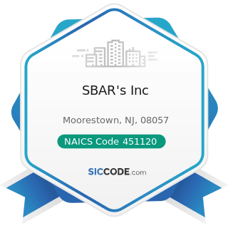 SBAR's Inc - NAICS Code 451120 - Hobby, Toy, and Game Stores