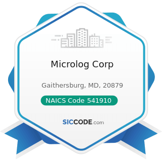 Microlog Corp - NAICS Code 541910 - Marketing Research and Public Opinion Polling