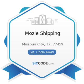 Mozie Shipping - SIC Code 4449 - Water Transportation of Freight, Not Elsewhere Classified