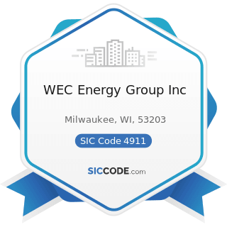 WEC Energy Group Inc - SIC Code 4911 - Electric Services