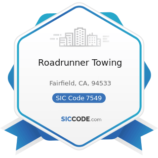 Roadrunner Towing - SIC Code 7549 - Automotive Services, except Repair and Carwashes