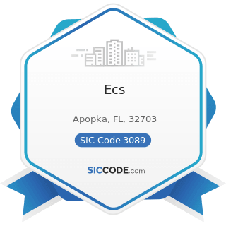 Ecs - SIC Code 3089 - Plastics Products, Not Elsewhere Classified