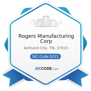 Rogers Manufacturing Corp - SIC Code 5211 - Lumber and other Building Materials Dealers