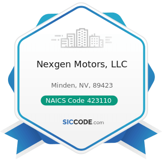 Nexgen Motors, LLC - NAICS Code 423110 - Automobile and Other Motor Vehicle Merchant Wholesalers