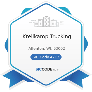 Kreilkamp Trucking - SIC Code 4213 - Trucking, except Local