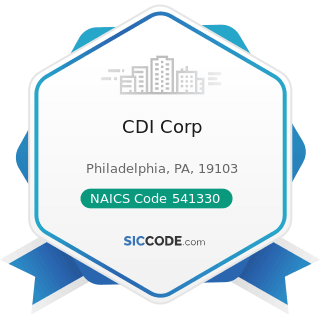 CDI Corp - NAICS Code 541330 - Engineering Services