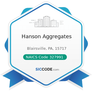 Hanson Aggregates - NAICS Code 327991 - Cut Stone and Stone Product Manufacturing