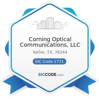 Corning Optical Communications, LLC - SIC Code 1731 - Electrical Work