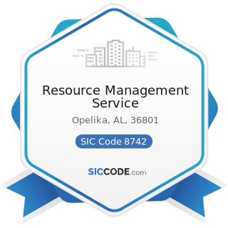 Resource Management Service - SIC Code 8742 - Management Consulting Services