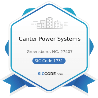 Canter Power Systems - SIC Code 1731 - Electrical Work