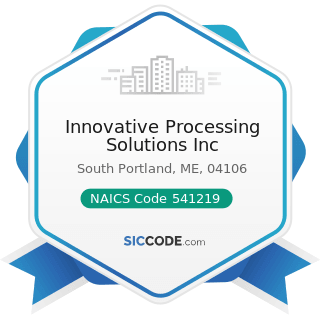 Innovative Processing Solutions Inc - NAICS Code 541219 - Other Accounting Services