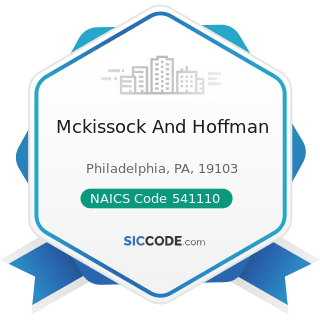 Mckissock And Hoffman - NAICS Code 541110 - Offices of Lawyers