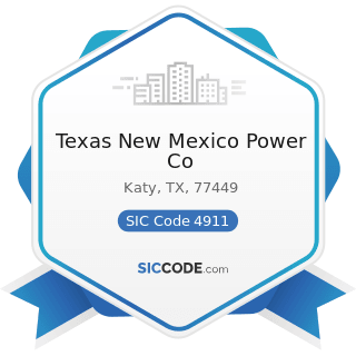Texas New Mexico Power Co - SIC Code 4911 - Electric Services