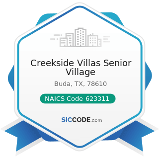 Creekside Villas Senior Village - NAICS Code 623311 - Continuing Care Retirement Communities