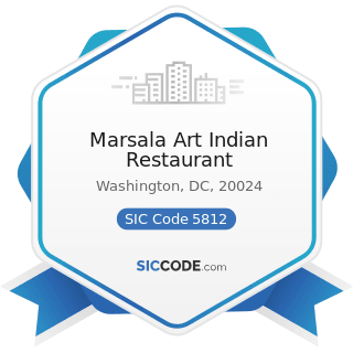 Marsala Art Indian Restaurant - SIC Code 5812 - Eating Places