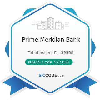 Prime Meridian Bank - NAICS Code 522110 - Commercial Banking