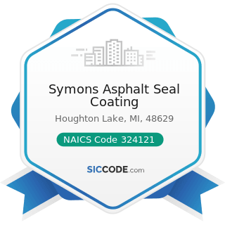 Symons Asphalt Seal Coating - NAICS Code 324121 - Asphalt Paving Mixture and Block Manufacturing