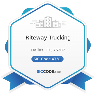 Riteway Trucking - SIC Code 4731 - Arrangement of Transportation of Freight and Cargo