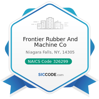 Frontier Rubber And Machine Co - NAICS Code 326299 - All Other Rubber Product Manufacturing