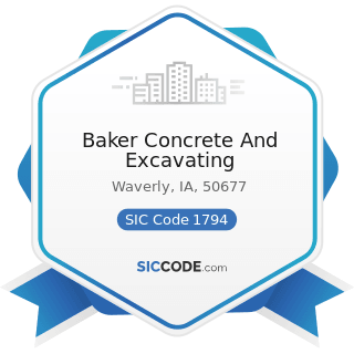 Baker Concrete And Excavating - SIC Code 1794 - Excavation Work