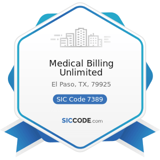 Medical Billing Unlimited - SIC Code 7389 - Business Services, Not Elsewhere Classified