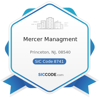 Mercer Managment - SIC Code 8741 - Management Services