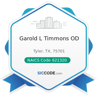 Garold L Timmons OD - NAICS Code 621320 - Offices of Optometrists
