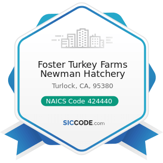 Foster Turkey Farms Newman Hatchery - NAICS Code 424440 - Poultry and Poultry Product Merchant...